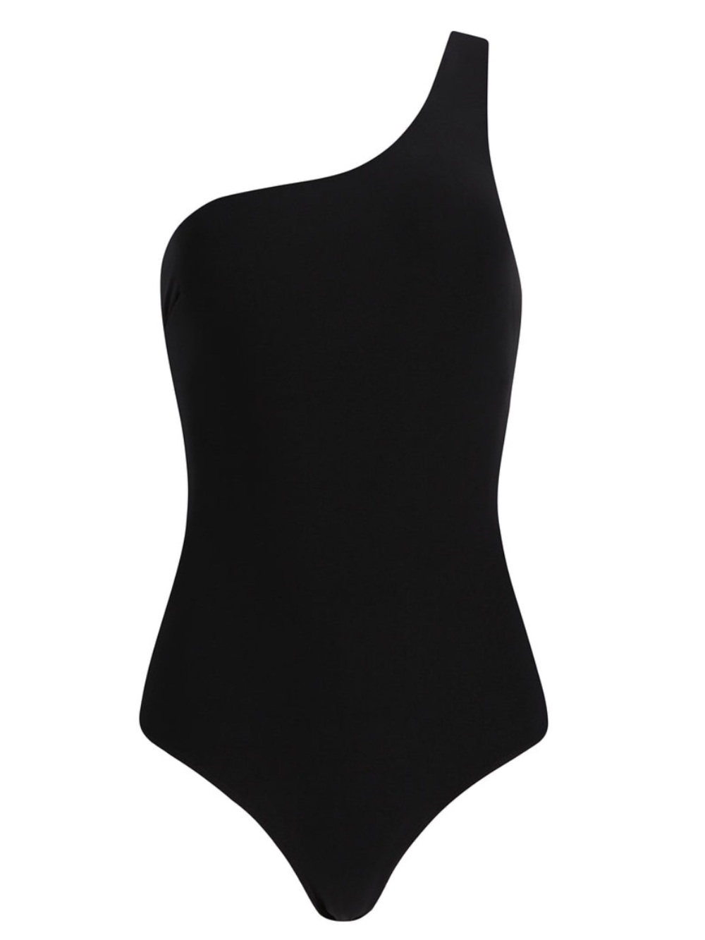 STYLEST DreamSculpt One Shoulder Sculpting Swimsuit Caviar Black NWT S